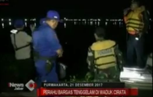 Perahu Bargas Tenggelam di Waduk Cirata