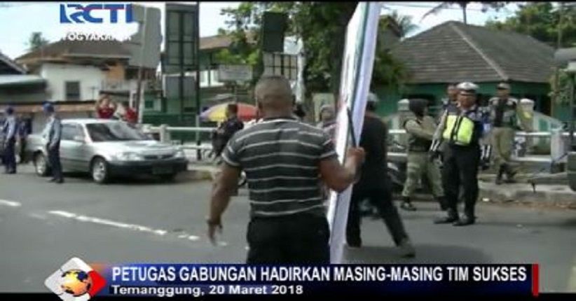 Langgar Zonasi, Alat Peraga Kampanye Pilkada di Temanggung Ditertibkan