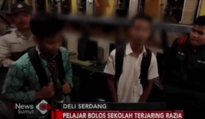 Asyik Main di Warnet, 30 Pelajar Bolos Terjaring Razia Kasih Sayang