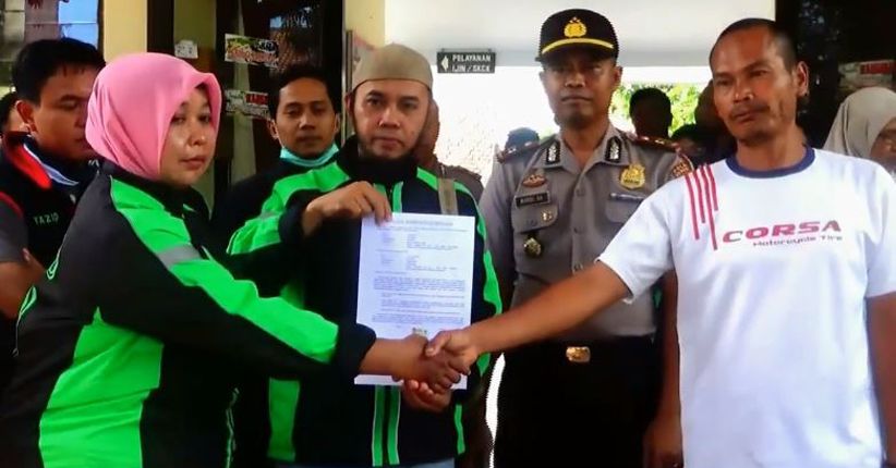 Wanita Pengemudi Ojek Online di Kebumen Nyaris Diamuk Tukang Becak