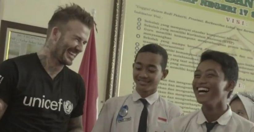 David Beckham Kampanyekan Anti-Bullying Kepada Siswa SMP Di Semarang