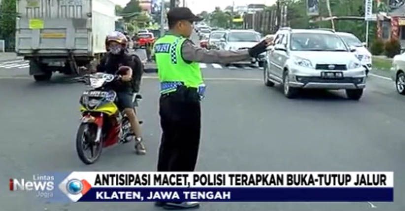 Cegah Kemacetan, Polres Klaten Terapkan Sistem Buka Tutup