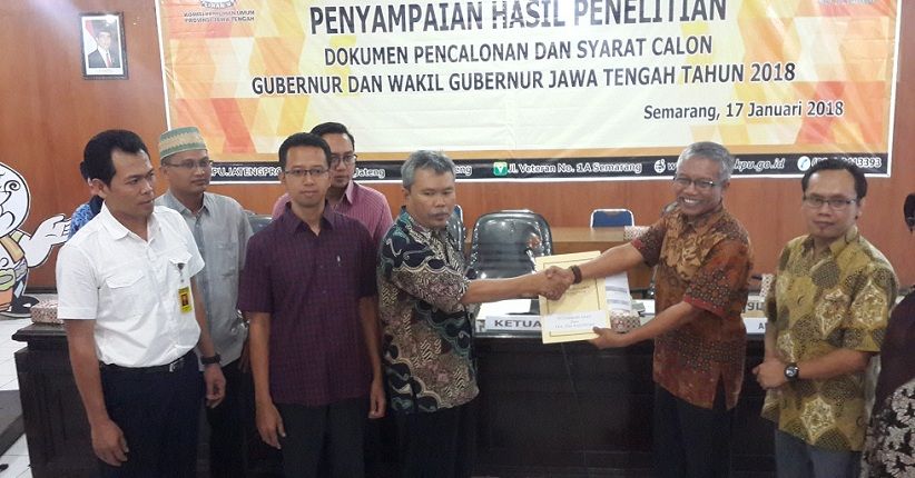 KPU Jateng Nyatakan Dokumen 2 Paslon Belum Lengkap