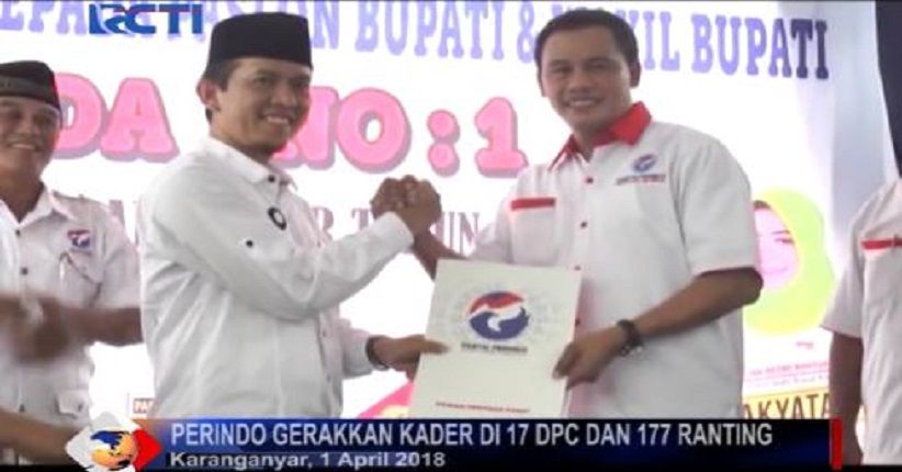 Visi Sejalan, Perindo Dukung Rohadi dan Ida di Pilkada Karanganyar
