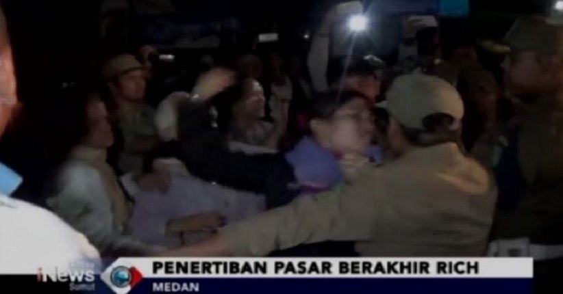 Pembongkaran Lapak PKL di Medan, Pedagang dan Satpol PP Bersitegang