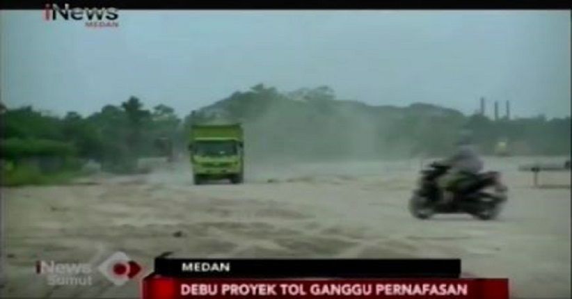 Debu Proyek Tol Medan-Binjai Ganggu Kesehatan, Warga Terserang ISPA