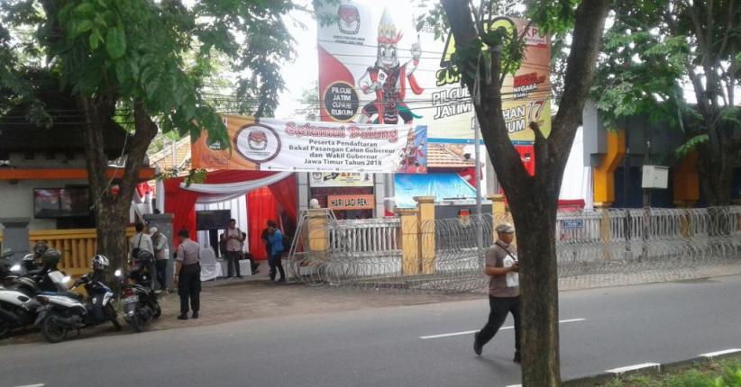 Hari Pertama Pendaftaran Pilgub Jatim Masih Sepi