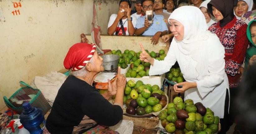 Khofifah Upayakan Perlindungan bagi Pedagang Tradisional