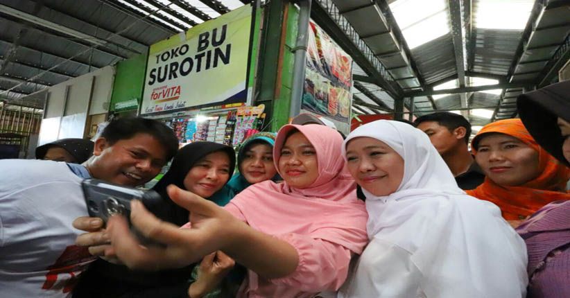 Hamil 8 Bulan, Ini Harapan Penjual Tahu saat Bertemu Khofifah di Pasar