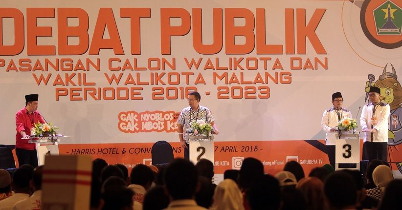 2 Calon Wakil Wali Kota Malang Lawan Satu Paslon di Debat Publik