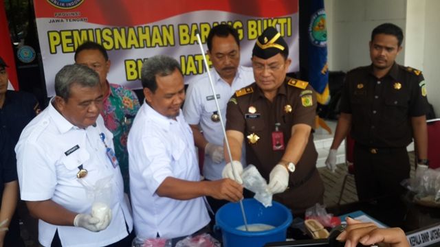 BNN Jateng Musnahkan Sabu Senilai Rp1,5 Miliar 