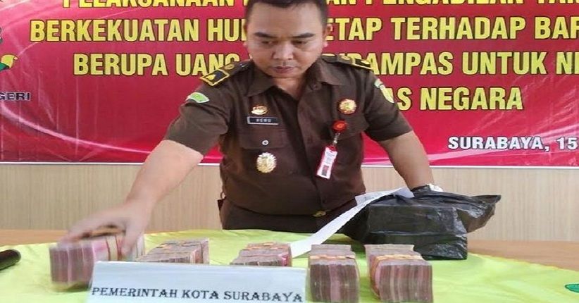 4 Terpidana Korupsi di Surabaya Kembalikan Uang Negara Rp1,07 Miliar