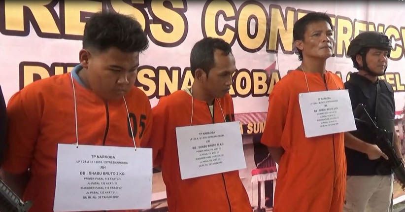 Polda Sumsel Bongkar Penyelundupan Sabu 20 Kg Kemasan Teh Asal China 