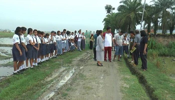 Protes Pemagaran Sekolah, Siswa dan Guru Mogok Belajar