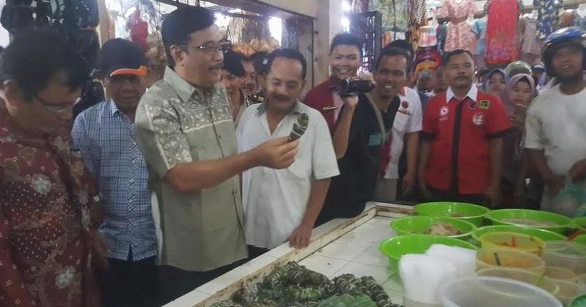 Kunjungi Labuhanbatu, Djarot Kaget Ada Eskalator di Pasar Tradisional