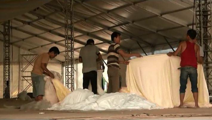 Tenda Besar untuk 4.000 Undangan Dipasang di Kediaman Bobby Nasution