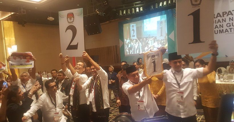 Edy Rahmayadi dan Musa Rajeckshah Nomor Urut 1, Djarot-Sihar Nomor 2