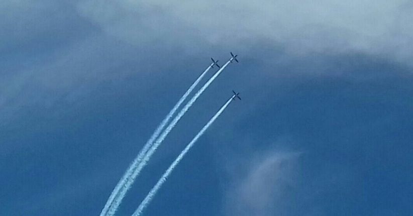 Jupiter Aerobatic Team Tampil Memukau Penonton Jogja Air Show 2018