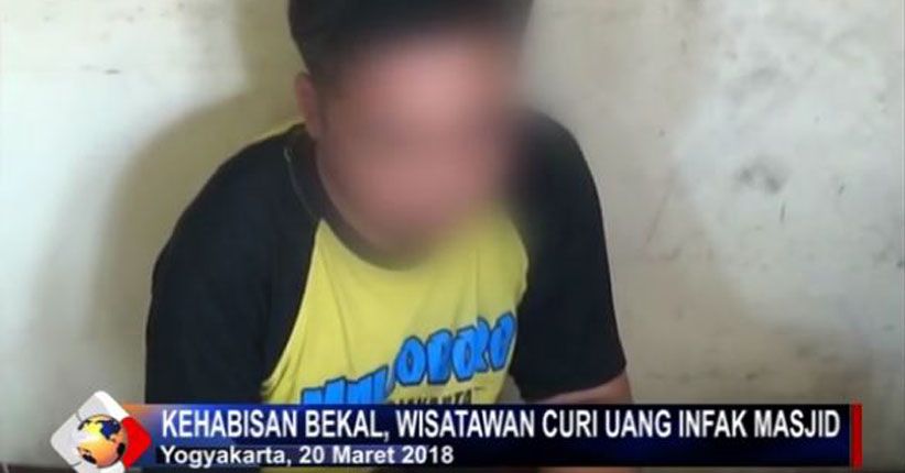 Kehabisan Bekal, Wisatawan Curi Kotak Infak Masjid di Malioboro