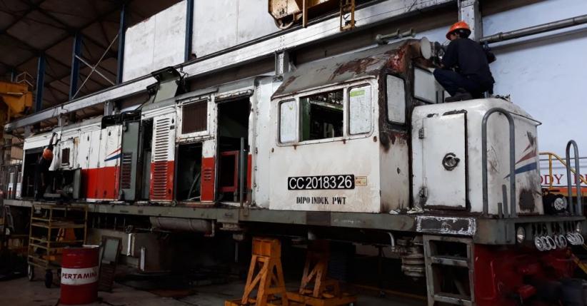 Sambut Mudik, 17 Lokomotif dan 29 Kereta Genset Jalani Perawatan