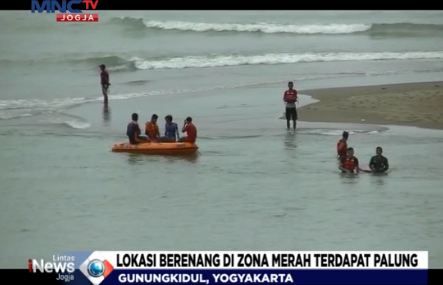 Pelajar Tenggelam di Pantai Baron Belum Ditemukan