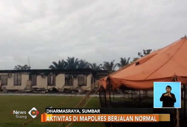 Meski Dijaga Ketat, Mapolres Dharmasraya Tetap Berikan Pelayanan