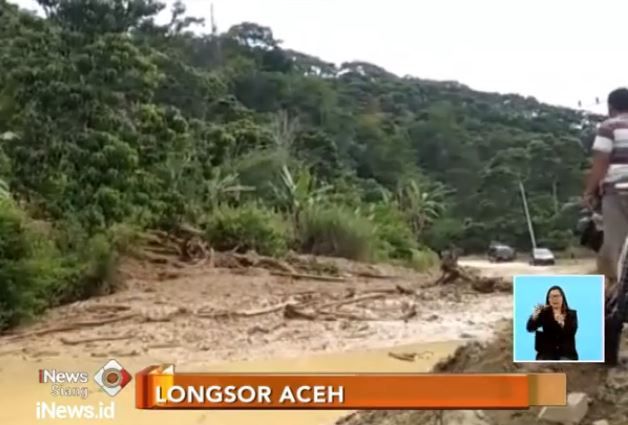 Jalur Lintas Nasional Longsor, Akses Dua Kabupaten di Aceh Terputus