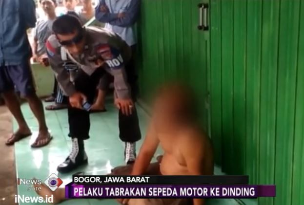 Mabuk Pil PCC, Pria Nekat Tabrakkan Diri ke Tembok