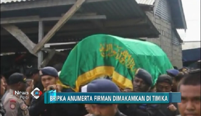 Bripka Anumerta Firman Dimakamkan di Timika