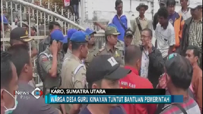 Korban Letusan Gunung Sinabung Demo Pemda