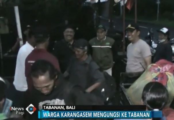 Warga Karangasem Kembali Mengungsi ke Tabanan