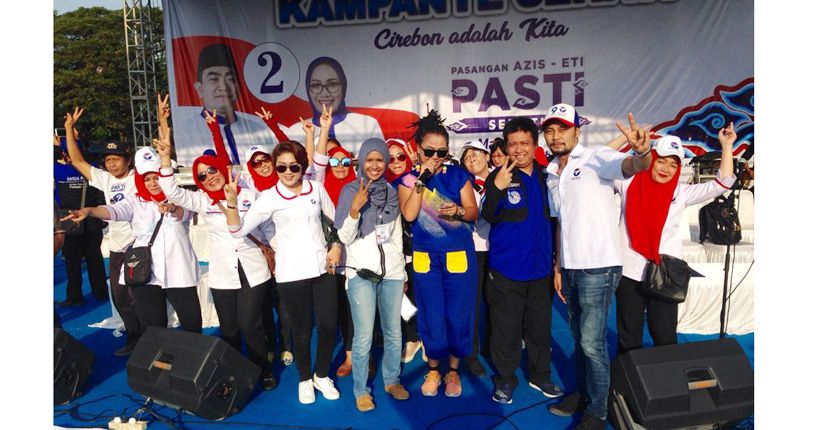 Kampanye Terbuka Pilwakot Cirebon, Perindo Dukung Aziz - Eti