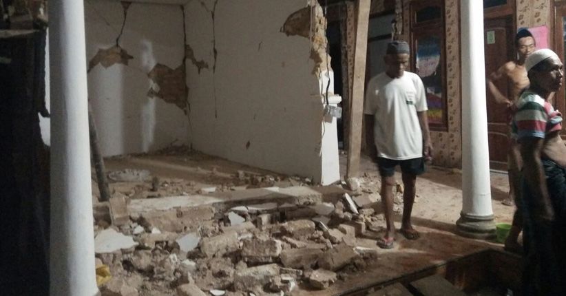 Gempa Bumi 4,8 SR Guncang Sumenep, Tembok Rumah Warga Ambrol