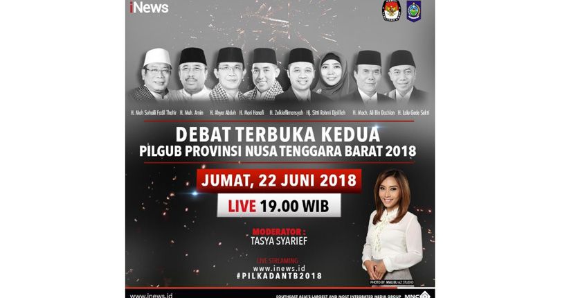 Malam Ini, Debat Publik Terakhir Pilgub NTB Disiarkan Langsung iNews