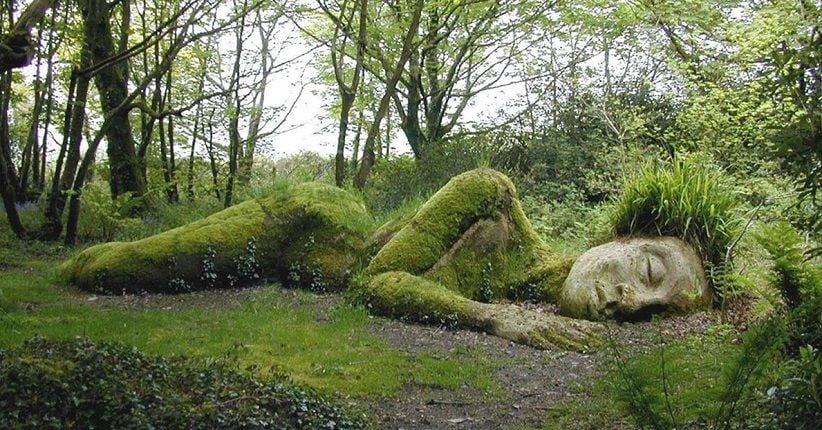 Intip Keunikan Taman  Heligan di  Inggris  Ada Patung Batu 
