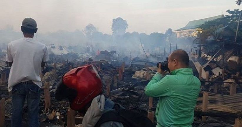 Ratusan Rumah di Belakang Kantor Bersama Pemkot Batam Terbakar