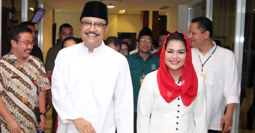 Gus Ipul-Puti Diminta Pidato di Acara Penetapan Gubernur Terpilih