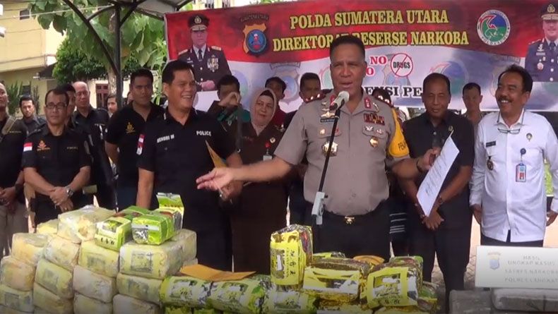 Polda Sumut Gagalkan Peredaran Narkoba Senilai Rp66,4 Miliar
