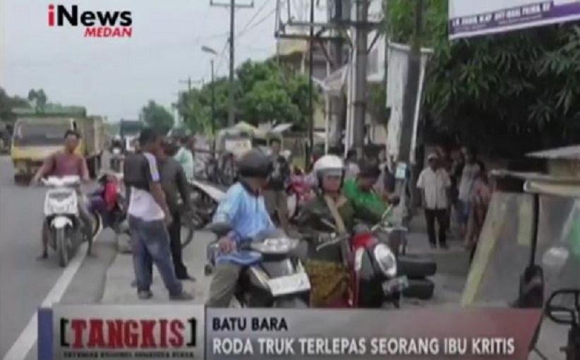 Lagi Asyik Makan Bakso, Ibu Muda di Batubara Kritis Tergilas Ban Truk