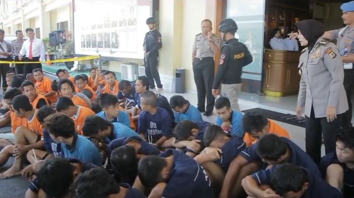 Pengamanan Asian Games, Polda Lampung Tangkap 64 Penjahat Jalanan