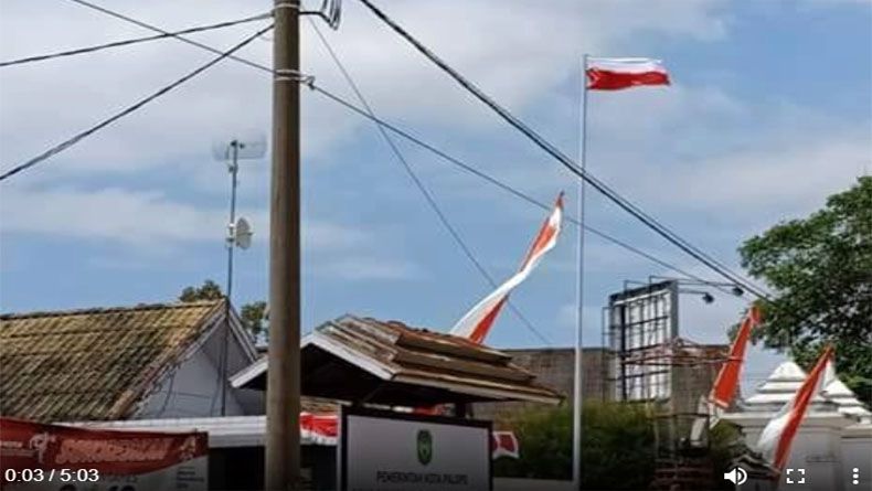 Viral Bendera Merah Putih Terbalik di Kantor Balai Kota Palopo
