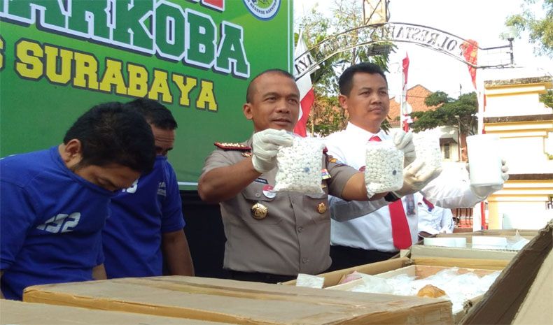 Polisi Sita 7,8 Juta Butir Pil Koplo Senilai Rp15 Miliar di Surabaya