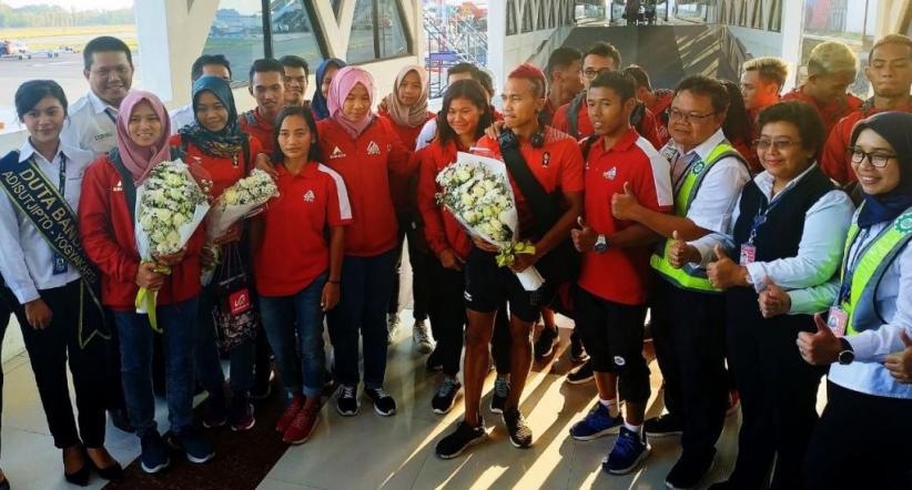 Tiba di Yogyakarta, Timnas Panjat Tebing Disambut Bak Pahlawan