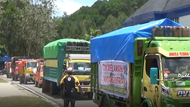 Cegah Penjarahan, Polda Sultra Kawal Penyaluran Bantuan ke Palu