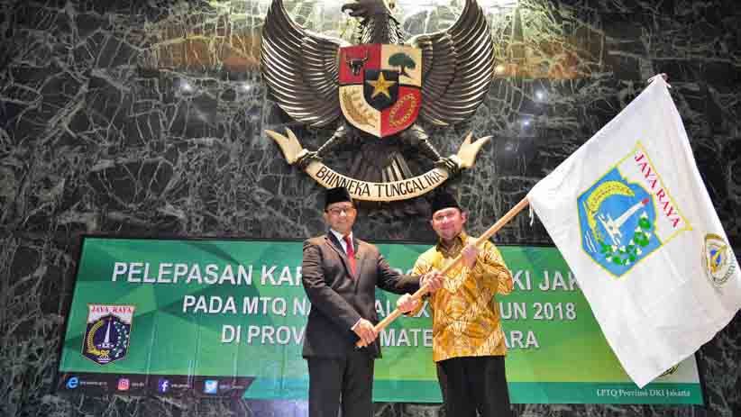 Gubernur Anies Lepas Kafilah Provinsi DKI Jakarta untuk Ikut MTQ Tingkat Nasional - Bagian 3