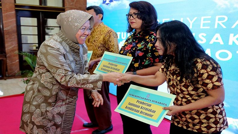 Pemkot Donasikan Rp226 Juta untuk Kendaraan Rusak Korban Bom Surabaya