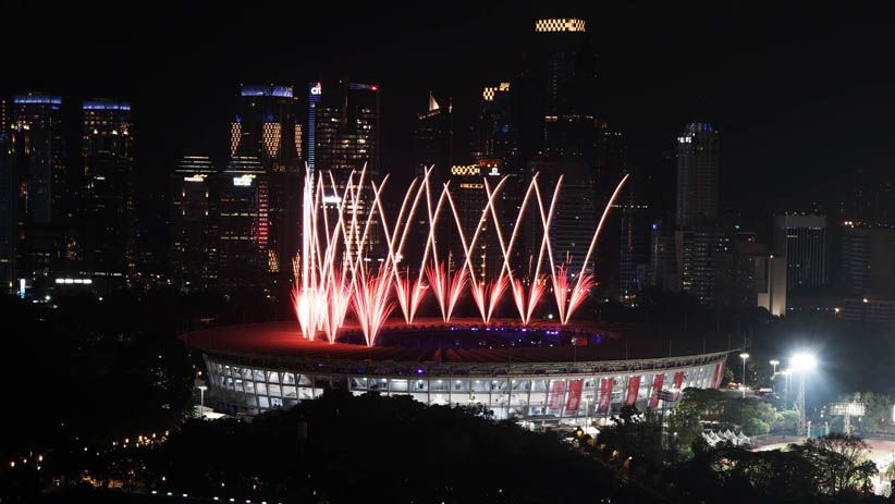 Pesta Kembang Api Meriahkan Pembukaan Asian Para Games 2018  - Bagian 2