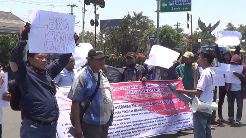 Massa Ampuh Kendal Desak Polisi Tindak Tegas Penyebar Hoaks