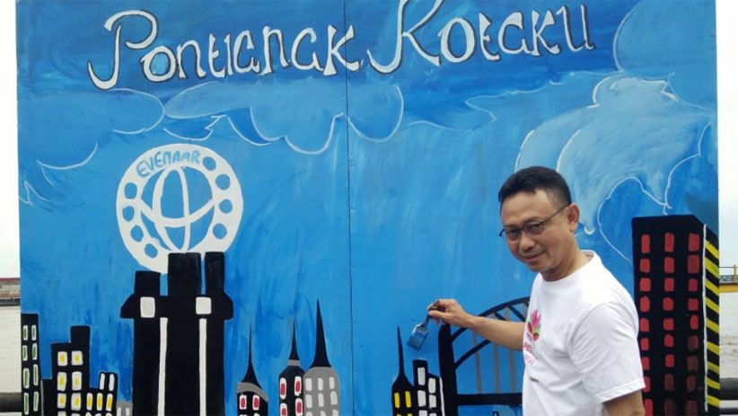 Keren, Lomba Mural FPL Pontianak Digelar di Tepi Sungai Kapuas - Bagian 2