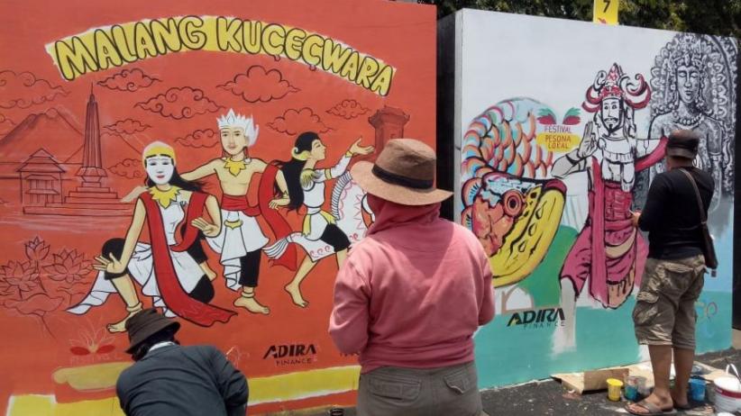 20 Seniman Beradu Karya dalam Lomba Mural FPL 2018 di Kota Malang